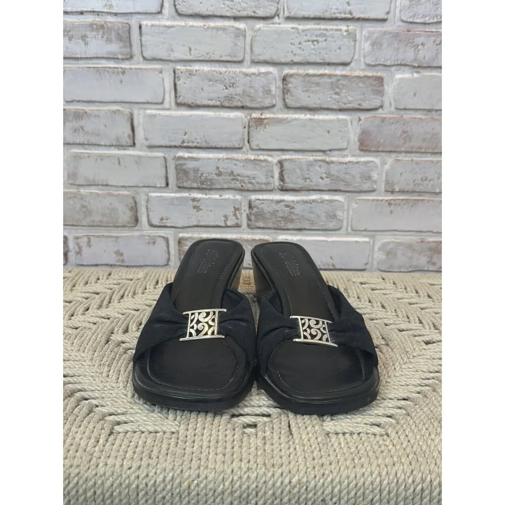 Brighton Wedges – Black, Size 8.5 – Good Condition